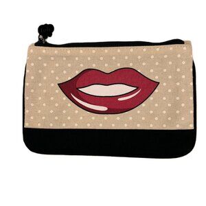 Ipsy Red Lips Cosmetic Bag